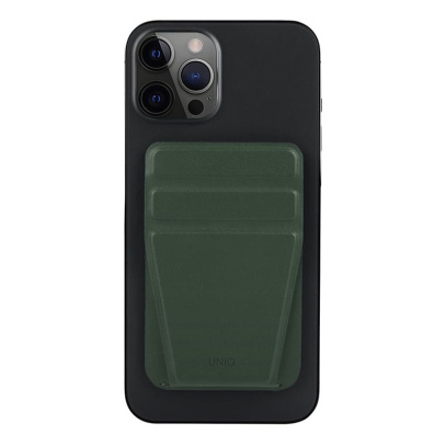 Магнитный бумажник с функцией стенда UNIQ LYFT MagSafe (MGSNAPONCH-LYFTGRN) Зеленый