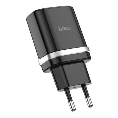 Зарядное устройство hoco. Smart QC3.0 Charger USB-A 18Вт (C12Q) Чёрный