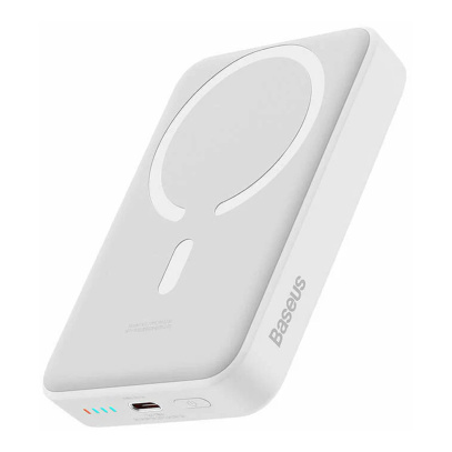 Внешний аккумулятор Baseus 10000mAh Magnetic Mini Wireless Fast Charge Power Bank 30W PPCX110202 (PPCXM1030) Белый