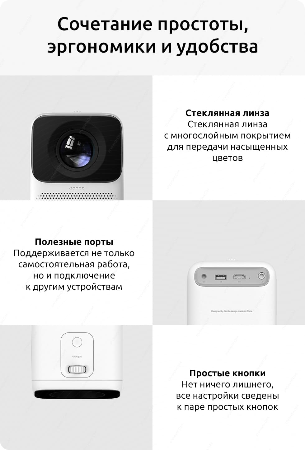 Портативный проектор Wanbo T2 Max Smart Projector (EU)