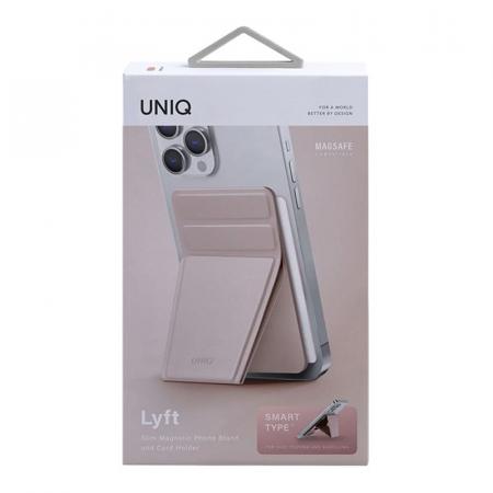 Магнитный картхолдер с функцией стенда UNIQ LYFT Magnetic (MGSNAPONCH-LYFTPNK) Розовый