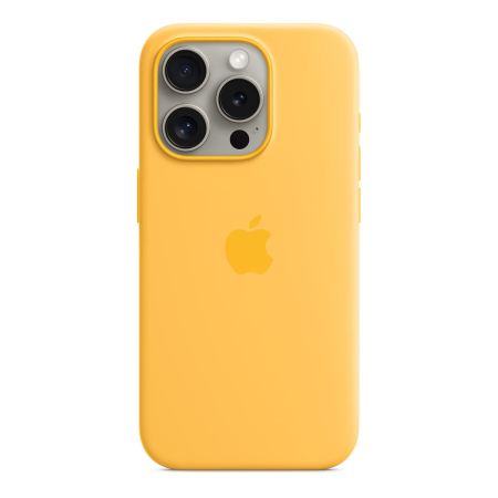 Чехол Silicone Case для Apple iPhone 15 Pro с MagSafe Yellow, Желтый