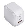 Зарядное устройство UNIQ Verge Pro 66Вт GaN, USB-A + 2 USB Type-C Белый