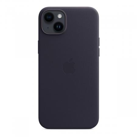 Чехол Leather Case MagSafe для Apple iPhone 14 Plus «Ink» Синий