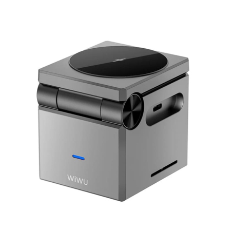 Зарядная станция WiWU Small Aquare 3в1 wireless charger (Wi-W030) Gray, серый