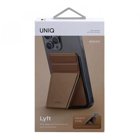 Магнитный бумажник с функцией стенда UNIQ LYFT Magnetic (MGSNAPONCH-LYFTBWN) Коричневый