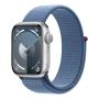 Apple Watch Series 9, 41 мм корпус из алюминия цвета «Silver», ремешок Sport Loop цвета «Winter Blue»