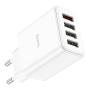 Зарядное устройство hoco. QC3.0 4USB порта 28,5Вт (C102A) Белый