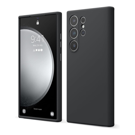 Чехол для Samsung Galaxy S24 Ultra Elago Soft silicone Liquid (EGS24SC68-BK) Black, чёрный