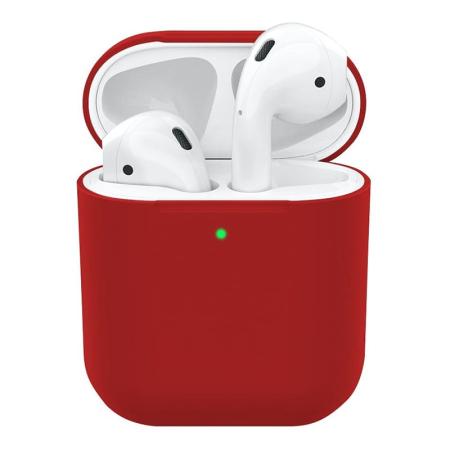Чехол для Apple AirPods 1/2 Silicone Case Pomegranate, гранатовый