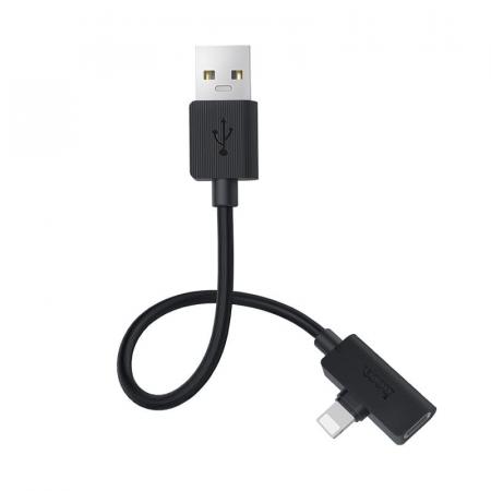 Адаптер hoco. 2в1 USB + Lighting (LS9) Черный