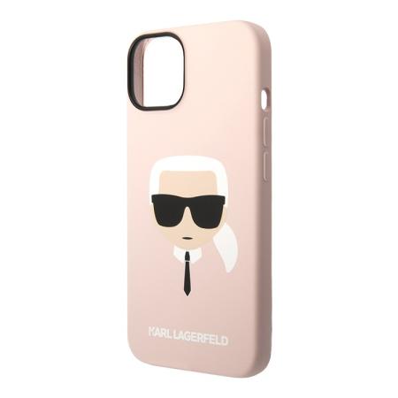Чехол Karl Lagerfeld для iPhone 14 Plus с MagSafe Liquid silicone Karl's head Hard (KLHMP14MSLKHLP) Розовый