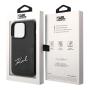 Чехол Karl Lagerfeld для iPhone 14 Pro Max PU with Cardslot Signature logo Hard (KLHCP14XCSSK) Черный