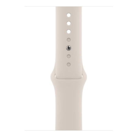 Apple Watch SE (2022), 44 мм корпус из алюминия цвета «Starlight», ремешок Sport Band размера M/L цвета «Starlight»