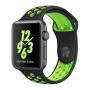 Силиконовый ремешок COTEetCI Nike+ Silicone Sport Band для Apple Watch 42/44 мм Black-Green, черно-зеленый