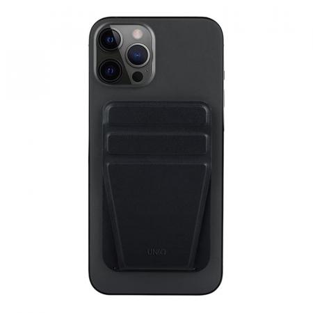 Магнитный картхолдер с функцией стенда UNIQ LYFT Magnetic (MGSNAPONCH-LYFTBLK) Чёрный