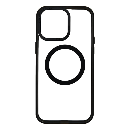 Чехол Perfect Case MagSafe для Apple iPhone 15 Pro Max Прозрачный Черный