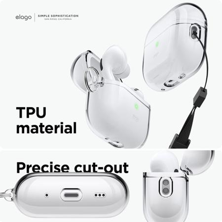 Чехол для Airpods Pro 2 Elago CLEAR HANG CASE (EAPP2CL-HANG-CL) Прозрачный