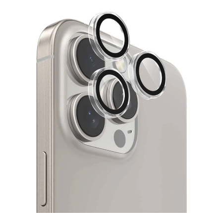 Защитное стекло для камеры iPhone 14 Pro/14 Pro Max SUPGLASS Anti Glare Camera lens glass (XC-31) Прозрачное с чёрной рамкой