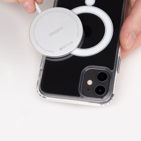 Беспроводное зарядное устройство Deppa MagSafe Ring, Qi 15W (24012) White, белый