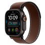 Apple Watch Ultra 4, 49 мм корпус из титана цвета «Black», ремешок Trail Loop цвета «Dark Umber» размера S/M